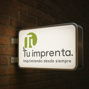 Anuncio caja de luz rectangular para exteriores